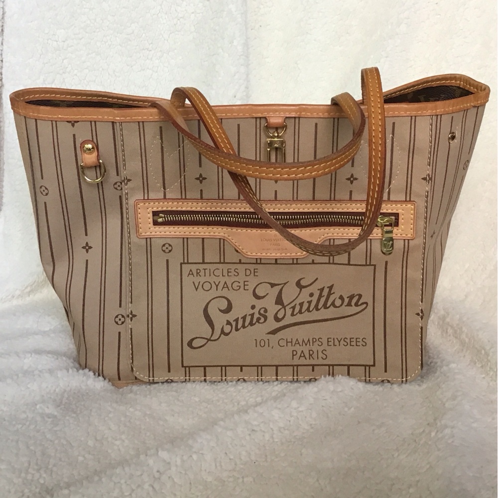 Louis Vuitton Tan Striped Women's Bag